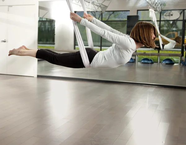 Anti-Gravity Yoga — Stock Photo, Image