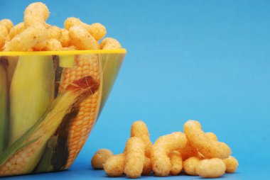 Mısır puffs, snaks