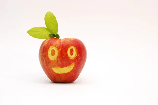 Red smiling apples — Stock Photo, Image
