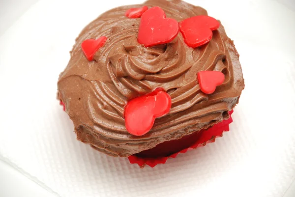 Süße Schokolade valentine Kuchen — Stockfoto