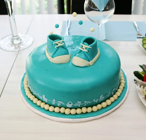 Baby boy bithday cake — Zdjęcie stockowe