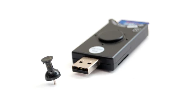 USB, läsare, — Stockfoto