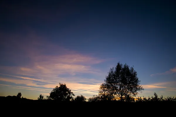 Deep blue urban sunset — Stock Photo, Image