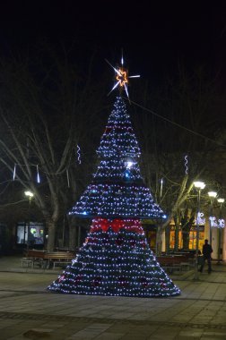 Şehrin büyük Noel ağacı