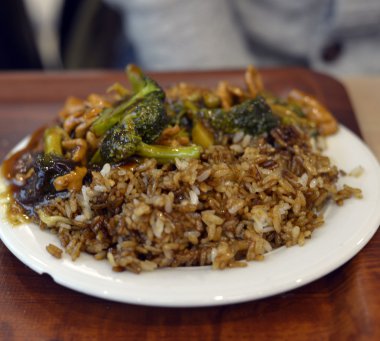 Brokoli tavuk Çin yemeği portre