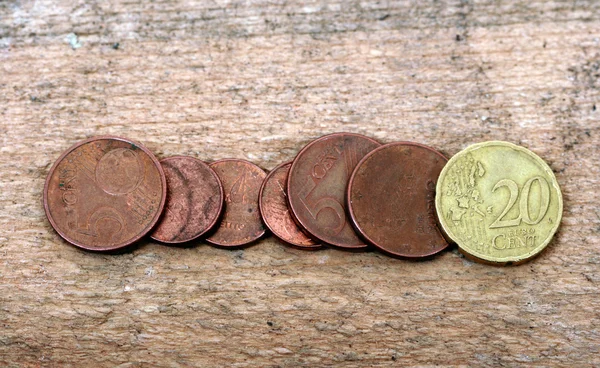 Монети іржавий євро — стокове фото