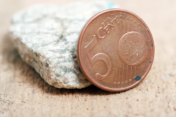 Monedas de euro oxidadas — Foto de Stock