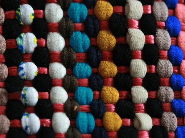 Färgstarka handgjorda matta, Detaljer — Stockfoto