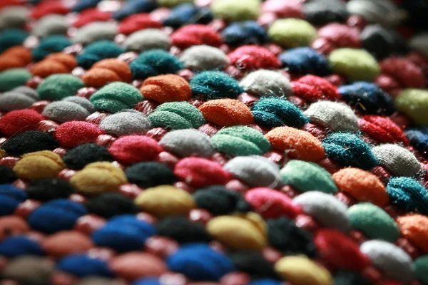 Colourfull Hand made carpet , details — Stock Photo, Image