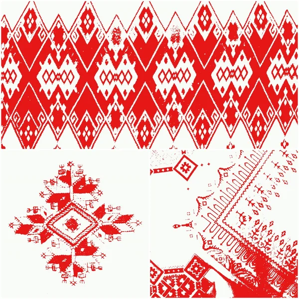 Collage tradizionale macedone ricamo di design — Foto Stock