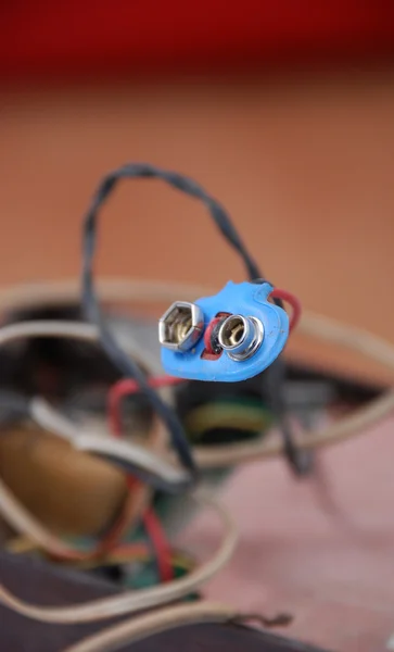 Kontakt för 9 volts batteri — Stockfoto