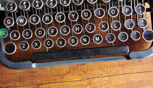 Llaves Una Máquina Escribir Vintage Keytop Typebars —  Fotos de Stock