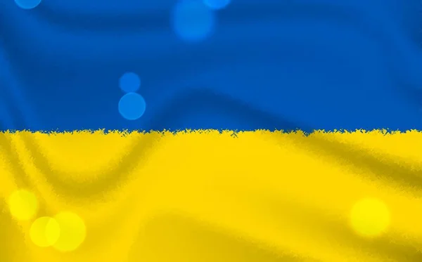 Ukraine Flag Bokeh Lights Effect — Stock Photo, Image