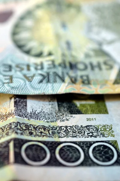 Albanian money 1000 leke close up — Stock Photo, Image