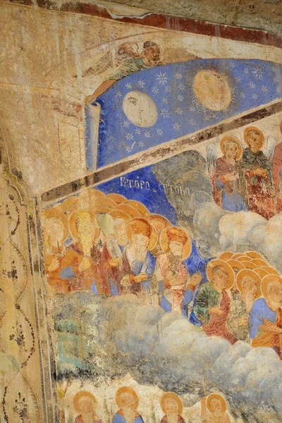 Freskók Egy Ortodox Kolostorban Szent György Győztes Rajchica Macedónia — Stock Fotó