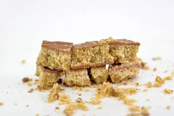 Peanut Butter Various Nuts Cookie Crunchy Snack Breakfast Food Probiotic — Stok fotoğraf