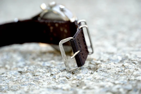 Detail Watch Watch Concrete Background — Stockfoto