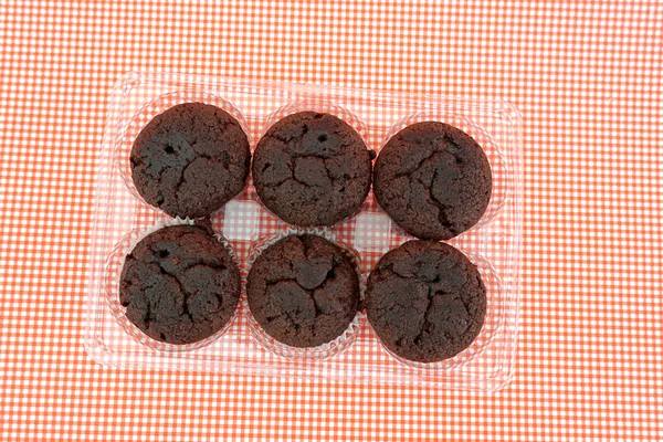 mini chocolate brownie cupcake.sweet food concept.