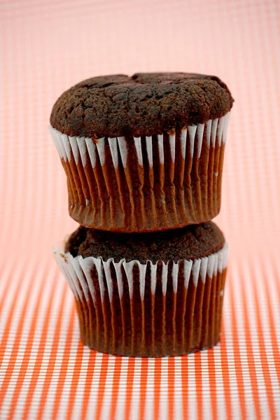 Mini Chocolate Brownie Cupcake Sweet Food Concept — ストック写真