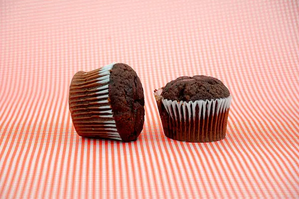 Mini Chocolate Brownie Cupcake Sweet Food Concept — Stock Photo, Image