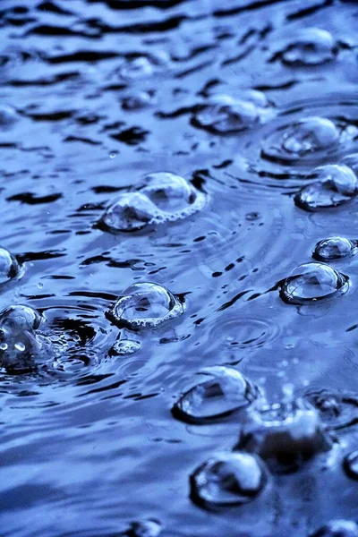 Air Bubbles Surface Pathway Rain — Stockfoto