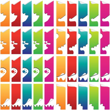 modern ve renkli web afiş kümesi