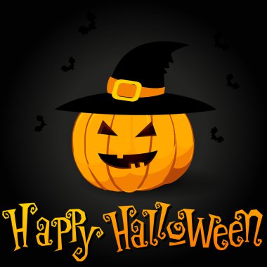 şirin halloween illüstrasyon kabak ile