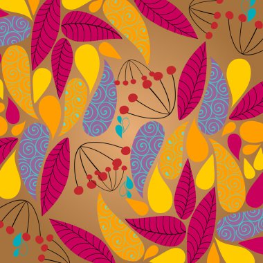 sevimli sonbahar illüstrasyon