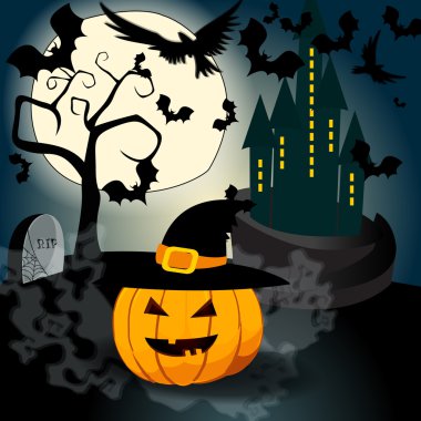 Halloween jack o ile çizim