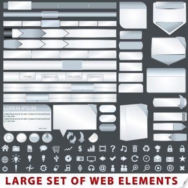 web tasarım öğeleri büyük bir set