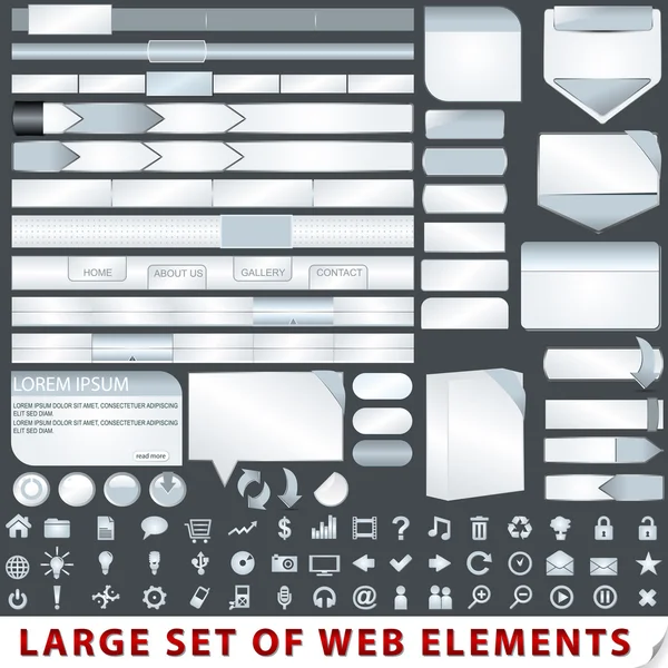 web tasarım öğeleri büyük bir set
