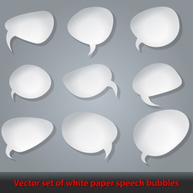 büyük beyaz konuşma balonları kümesi