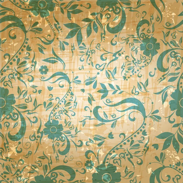 Fondo floral vintage sin costuras — Archivo Imágenes Vectoriales