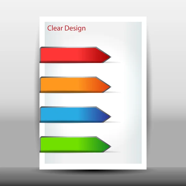 Illustratie van moderne ontwerpsjabloon met pijlen — Stockvector