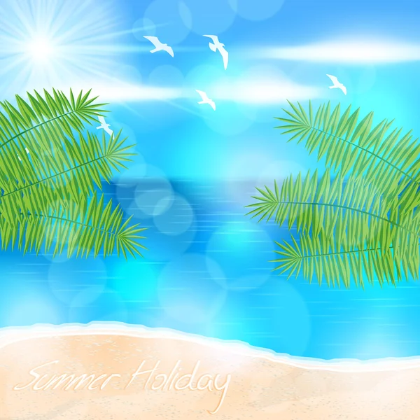 Sommaren beach illustration Royaltyfria Stockvektorer