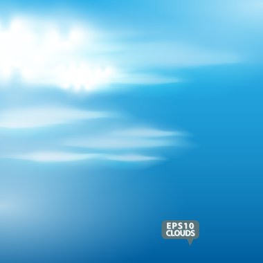 Bulutlu güzel mavi gökyüzü