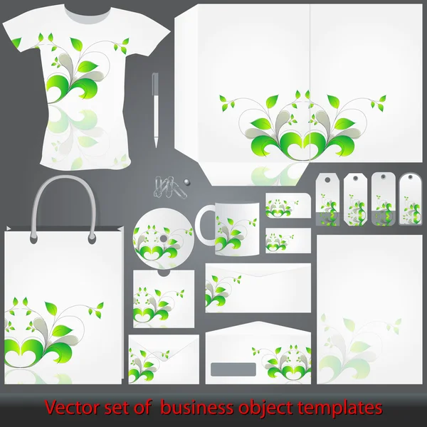 Detailed floral corporate templates — Stock Vector