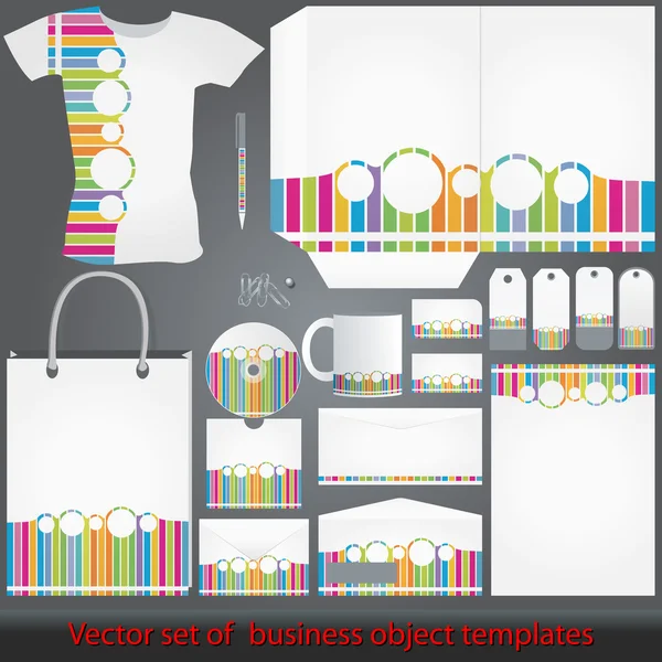 Plantillas corporativas coloridas detalladas — Archivo Imágenes Vectoriales