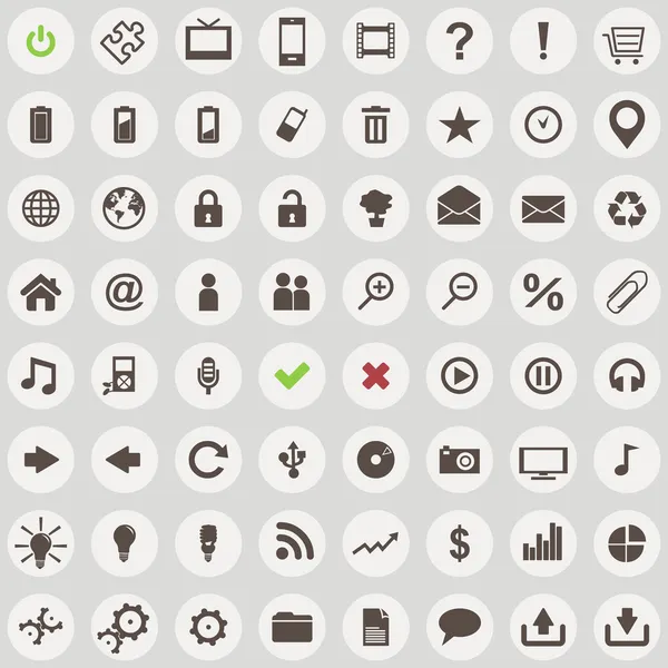 Große Anzahl von Web-Icons im Retro-Stil — Stockvektor