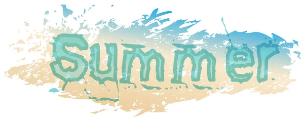 Grunge summer text — Stock Vector