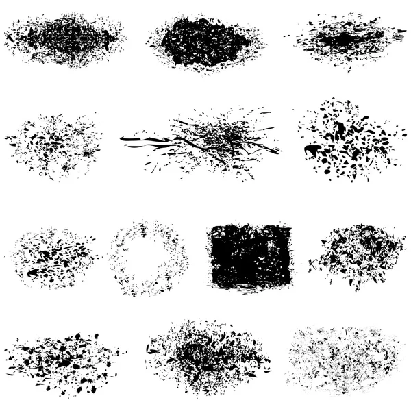 Duży zestaw nieczysty splatters Wektor Stockowy