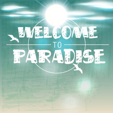 Retro yaz illüstrasyon