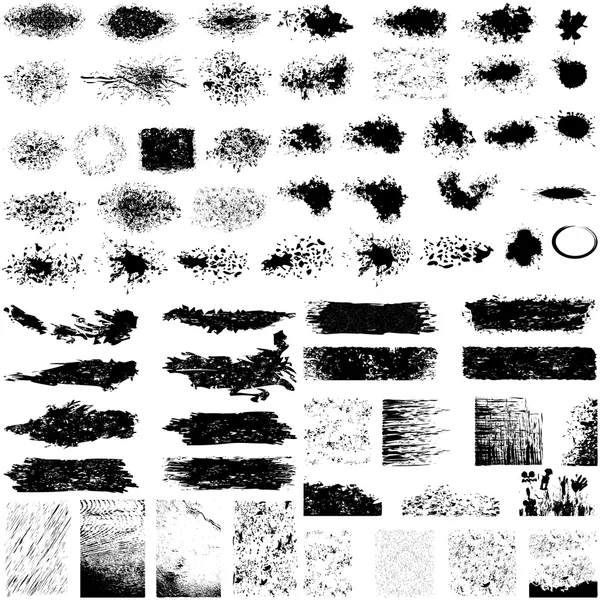 Large set of grunge textures Stock Vector