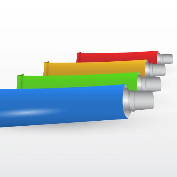 Conjunto de tubos de pintura — Vector de stock