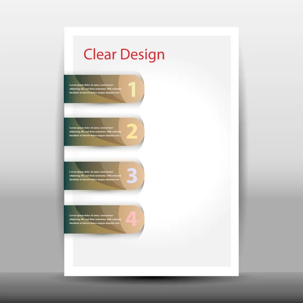 Illustratie van moderne ontwerpsjabloon met opties — Stockvector