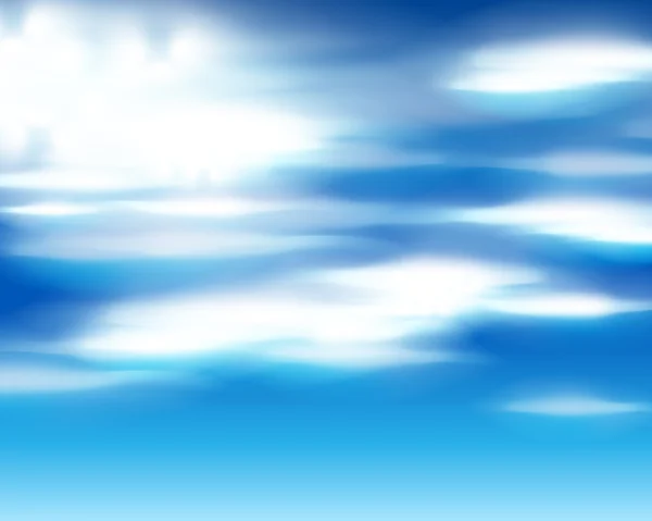 Hermoso cielo azul con nubes — Vector de stock