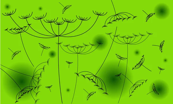 美丽的植物背景 — 图库矢量图片