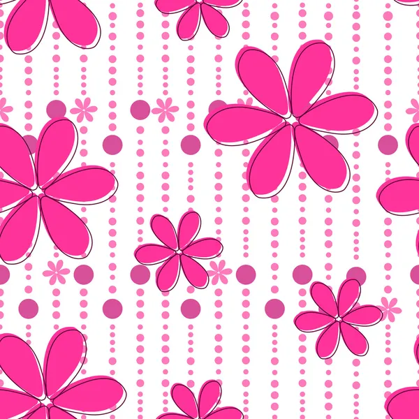 Bonito fundo floral sem costura — Vetor de Stock