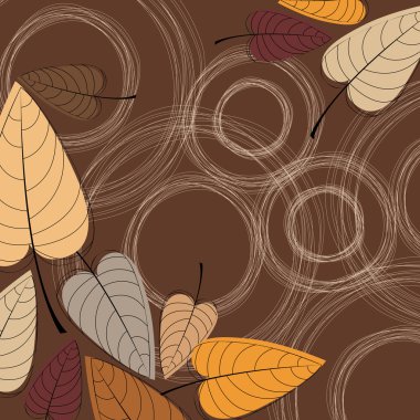 sevimli sonbahar illüstrasyon