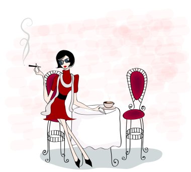 Café seksi kız resmi